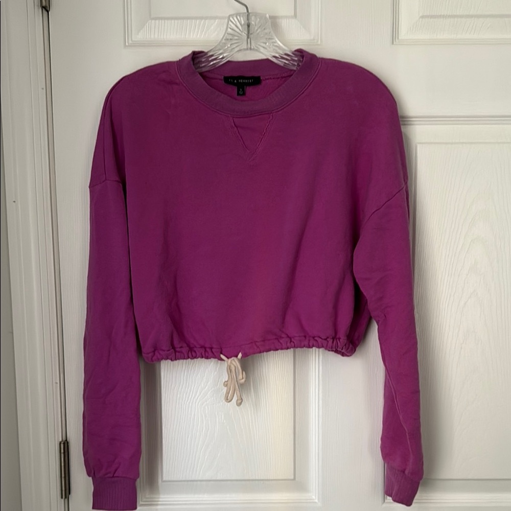 Purple Cropped Sweatshirt